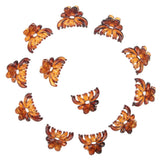 Maxbell 12x Women Mini Hair Claw Clips Plastic Hair Clamps Octopus Jaw Hairpin Brown