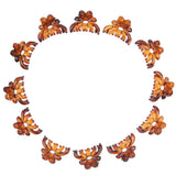 Maxbell 12x Women Mini Hair Claw Clips Plastic Hair Clamps Octopus Jaw Hairpin Brown