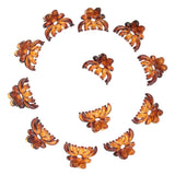 Maxbell 12x Women Mini Hair Claw Clips Plastic Hair Clamps Octopus Jaw Hairpin Brown