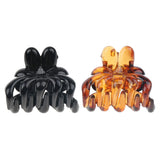 Maxbell 12x Women Mini Hair Claw Clips Plastic Hair Clamps Octopus Jaw Hairpin Brown
