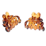 Maxbell 12x Women Mini Hair Claw Clips Plastic Hair Clamps Octopus Jaw Hairpin Brown