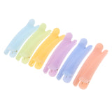 12pcs Plastic Duck Bill Teeth Bows Hair Clip Non Slip Hairpin Accessories 03