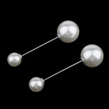 Maxbell Pearl Brooch Lapel Pin Breastpin Women Collar Safety Pin Silver design 1 - Aladdin Shoppers
