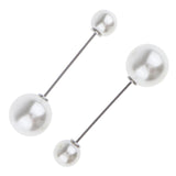 Maxbell Pearl Brooch Lapel Pin Breastpin Women Collar Safety Pin Silver design 1 - Aladdin Shoppers