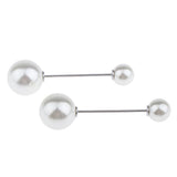 Maxbell Pearl Brooch Lapel Pin Breastpin Women Collar Safety Pin Silver design 1 - Aladdin Shoppers