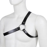 Maxbell Men Punk PU Leather Chest Body Harness Belt Adjustable Buckle Strap Clubwear