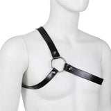 Maxbell Men Punk PU Leather Chest Body Harness Belt Adjustable Buckle Strap Clubwear