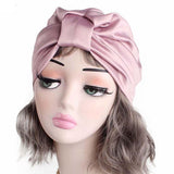 Womens Pure Silk Sleeping Hats Wrap Night Cap Hair Care Bonnet