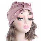 Womens Pure Silk Sleeping Hats Wrap Night Cap Hair Care Bonnet