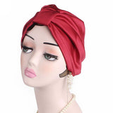 Womens Pure Silk Sleeping Hats Wrap Night Cap Hair Care Bonnet