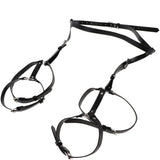 Maxbell Maxbell Sexy Punk Leather Waist Leg Harness Garter Cincher 4 Thigh Rings for Women