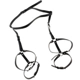 Maxbell Maxbell Sexy Punk Leather Waist Leg Harness Garter Cincher 4 Thigh Rings for Women