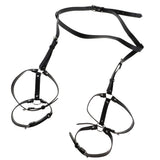 Maxbell Maxbell Sexy Punk Leather Waist Leg Harness Garter Cincher 4 Thigh Rings for Women