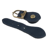 Sew on Genuine Leather Tab Buckles Closure Bag Fastener DIY Replacement Royal Blue