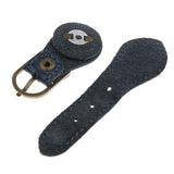Sew on Genuine Leather Tab Buckles Closure Bag Fastener DIY Replacement Royal Blue