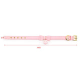 Maxbell PU Leather Bow Collar Necklace Choker with Bell Cat Cosplay Necklace Pink - Aladdin Shoppers