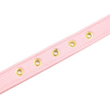 Maxbell PU Leather Bow Collar Necklace Choker with Bell Cat Cosplay Necklace Pink - Aladdin Shoppers