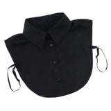 Cotton Fake Collar Detachable Dickey Collar Blouse Half Shirts Collar Black