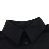 Cotton Fake Collar Detachable Dickey Collar Blouse Half Shirts Collar Black