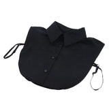 Cotton Fake Collar Detachable Dickey Collar Blouse Half Shirts Collar Black