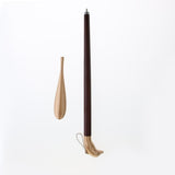 Maxbell Dolphin Head Long Metal Shoe Horn Shoe Lifter with Schima Wood Handle Gold
