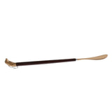 Maxbell Dolphin Head Long Metal Shoe Horn Shoe Lifter with Schima Wood Handle Gold