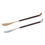 Maxbell Dolphin Head Long Metal Shoe Horn Shoe Lifter with Schima Wood Handle Gold