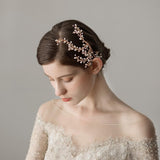 Women's Simulated Pearl Crystal Hair Side Comb Bride Headpiece Hair Jewelry