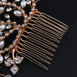 Women's Simulated Pearl Crystal Hair Side Comb Bride Headpiece Hair Jewelry