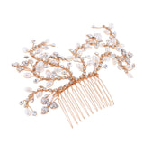 Women's Simulated Pearl Crystal Hair Side Comb Bride Headpiece Hair Jewelry