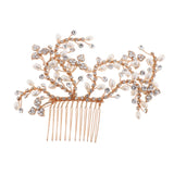 Women's Simulated Pearl Crystal Hair Side Comb Bride Headpiece Hair Jewelry