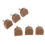 Maxbell 3 Pairs High Heel Tips Taps Shoe Repair Replacement Dowels Pads 14x14mm Apricot