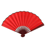 Bamboo Chinese Kung Fu Tai Chi DIY Hand Folding Fan Performance Dance Red