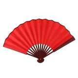 Bamboo Chinese Kung Fu Tai Chi DIY Hand Folding Fan Performance Dance Red