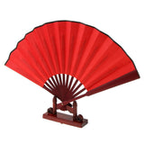 Bamboo Chinese Kung Fu Tai Chi DIY Hand Folding Fan Performance Dance Red