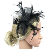 Woman Lady Feather Headband 20s Gatsby Wedding Church Ascot Race Headpieces