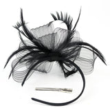 Woman Lady Feather Headband 20s Gatsby Wedding Church Ascot Race Headpieces