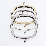 Purse Bag Craft Frame Kiss Clasp Lock Purse 20cm Silver pearls Brass