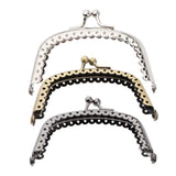 Purse Bag Craft Frame Kiss Clasp Lock Purse 20cm Silver pearls Brass