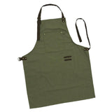 Artist Paint Canvas Apron Adjustable Strap Professional Bib Apron Army Green