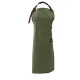 Artist Paint Canvas Apron Adjustable Strap Professional Bib Apron Army Green