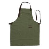 Artist Paint Canvas Apron Adjustable Strap Professional Bib Apron Army Green