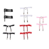 Maxbell Maxbell 2pcs Adjustable Leg Garter Belts Sexy Elastic Leg Harness Punk Gothic Rivet Stud Thigh Ring Garter with Metal Clips