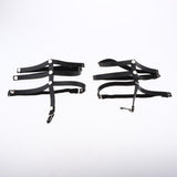 Maxbell Maxbell 2pcs Adjustable Leg Garter Belts Sexy Elastic Leg Harness Punk Gothic Rivet Stud Thigh Ring Garter with Metal Clips