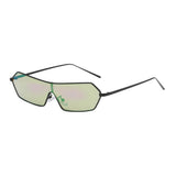 Vintage Anti-UV Square Mirrored Sunglasses Metal Glasses Eyewear Purple