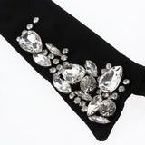 Women Fake Collar Removable False Blouse Crystal Diamonte Collar Black