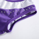 Girls Sleeveless Gymnastics Leotard Bodysuit Dancewear 6(5-6Y) Purple