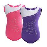 Girls Sleeveless Gymnastics Leotard Bodysuit Dancewear 6(5-6Y) Purple