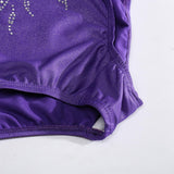 Girls Sleeveless Gymnastics Leotard Bodysuit Dancewear 6(5-6Y) Purple