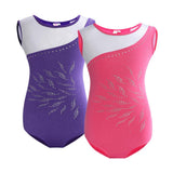 Girls Sleeveless Gymnastics Leotard Bodysuit Dancewear 6(5-6Y) Purple